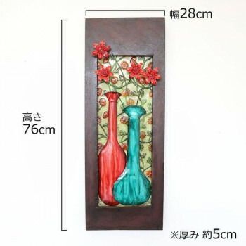 アンティーク調 ウォールパネル 壁飾り レッド＆ブルー 1001KFM006 NEXPOTALLINN_EU