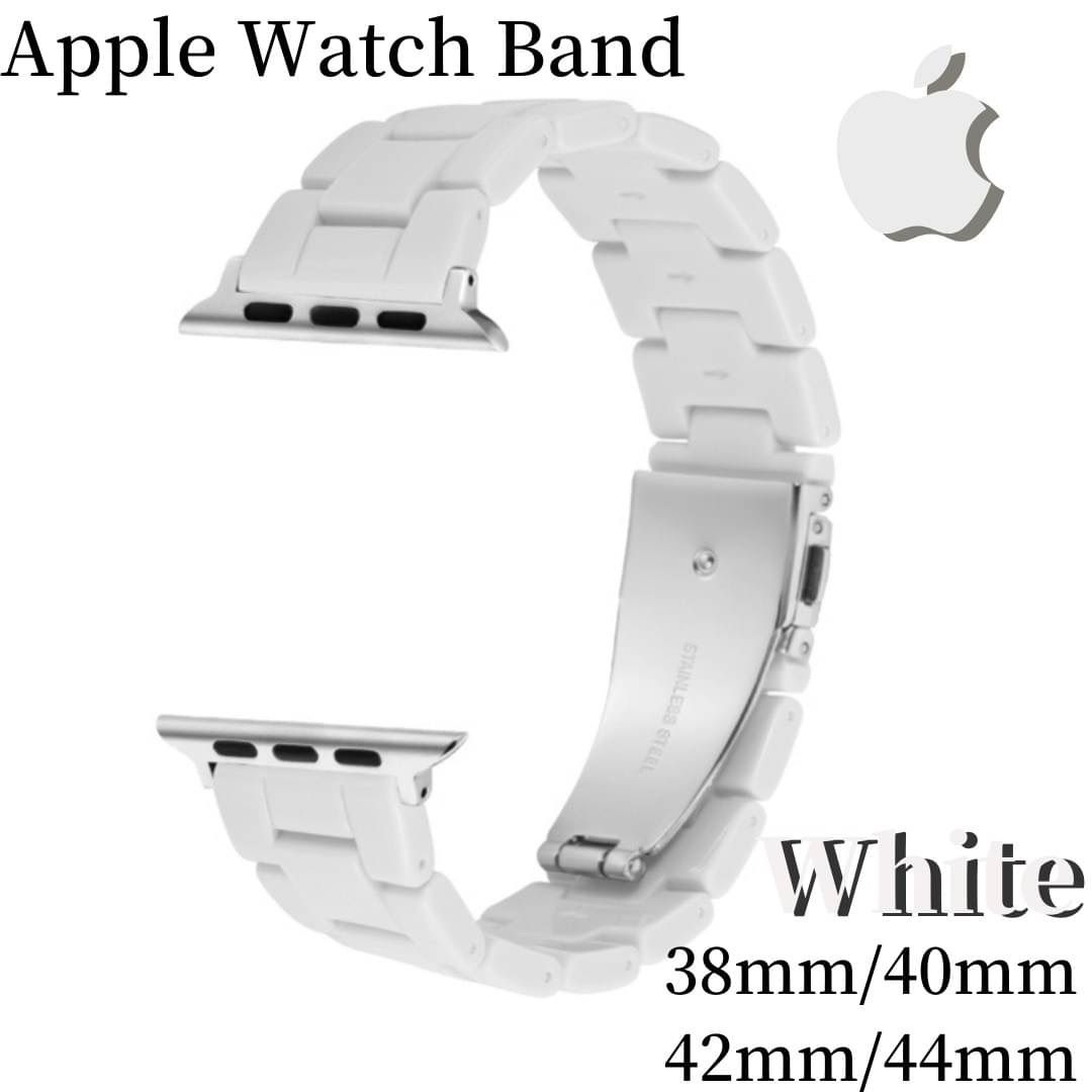 Apple Watch band アップルウォッチ バンド 高級 大人 ホワイト - メルカリ