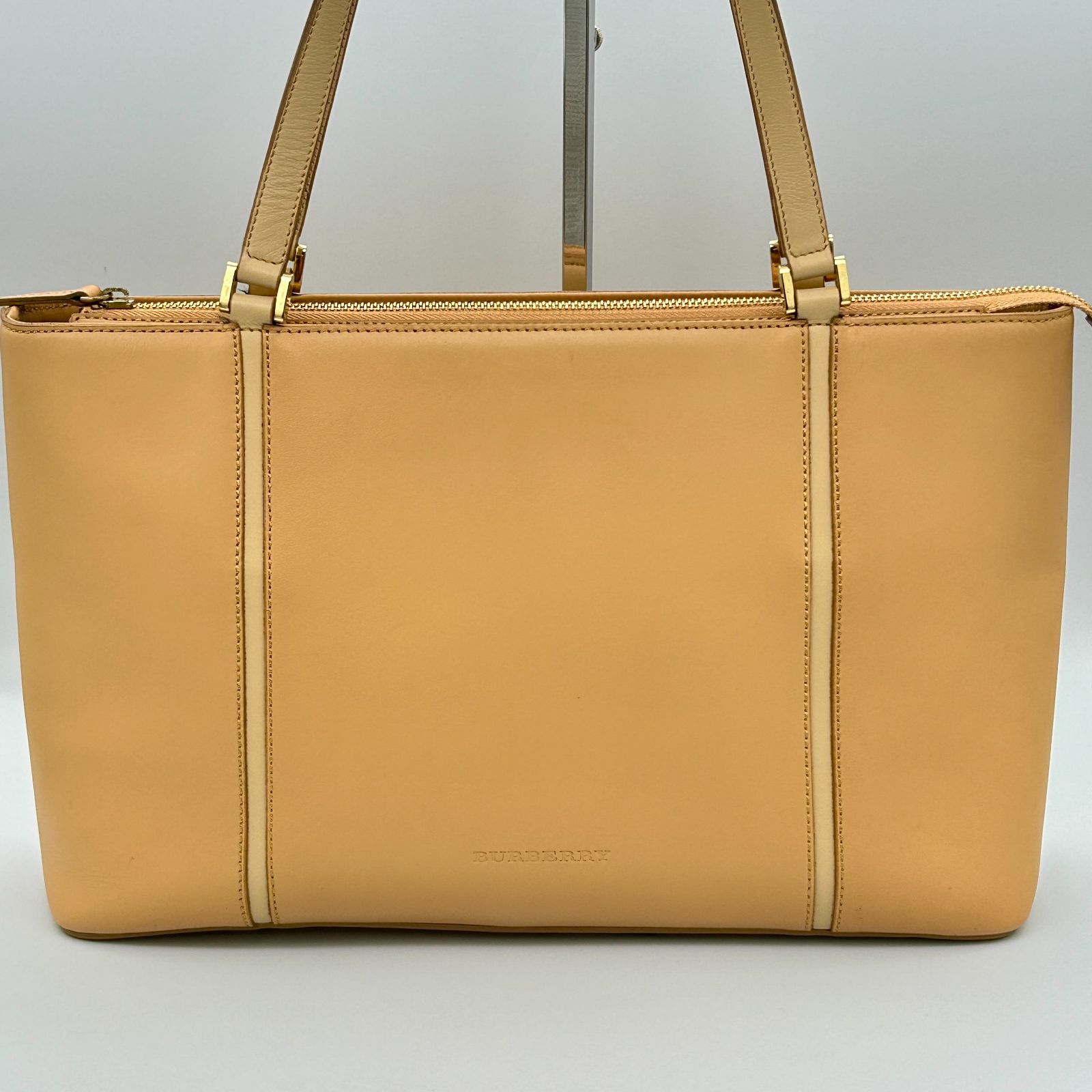 BURBERRY バーバリー ノバチェック レザー トートバッグ 肩掛け