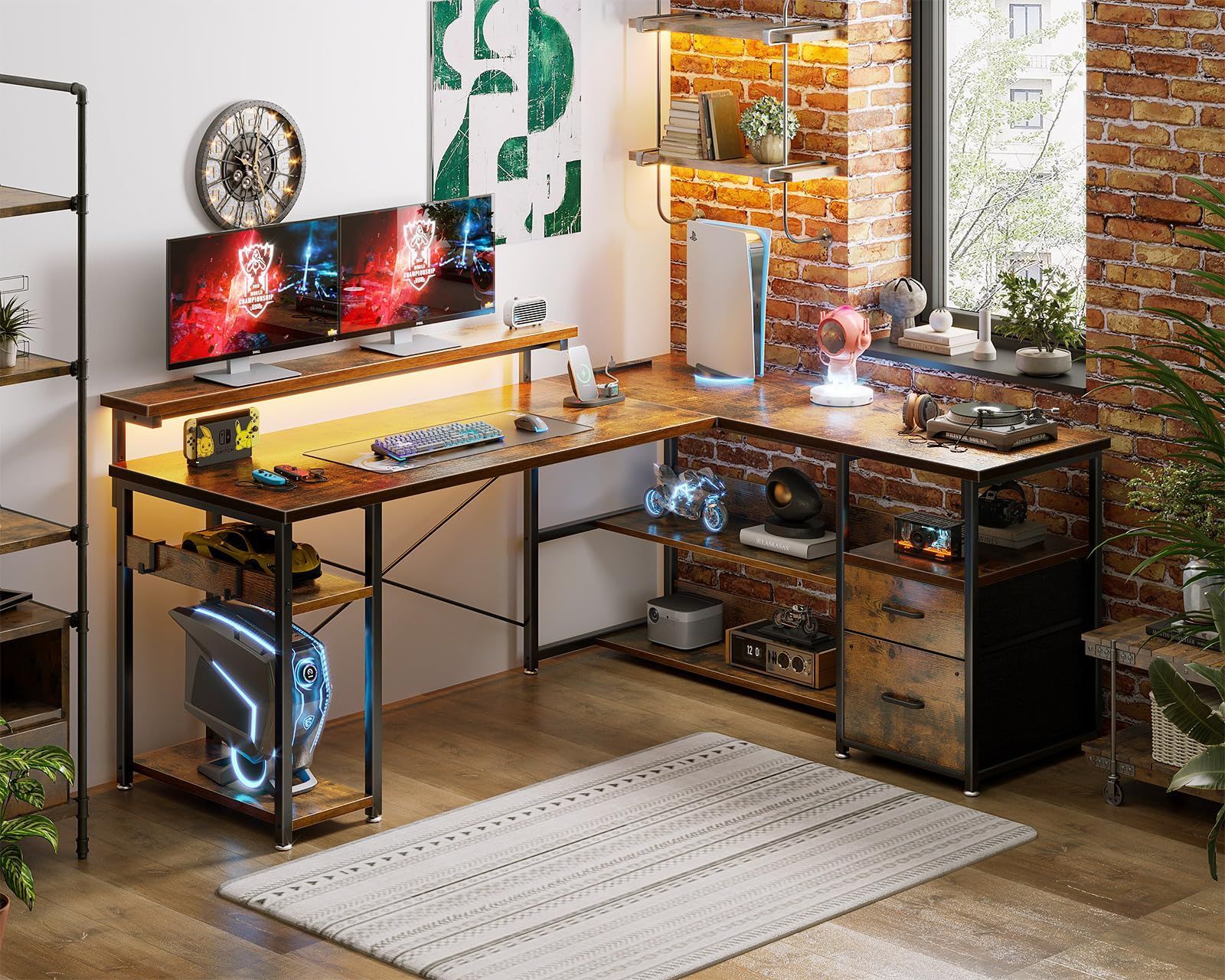 エル字デスク デスク