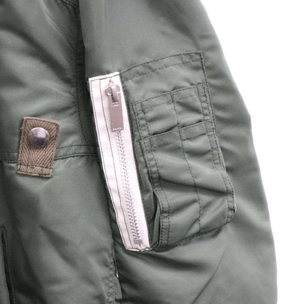 Sacai (サカイ) 17SS MA-1 ボンバージャケット カーキ 17-01221M Sacai (サカイ) 17SS MA-1 ボンバージャケット カーキ 17-01221M