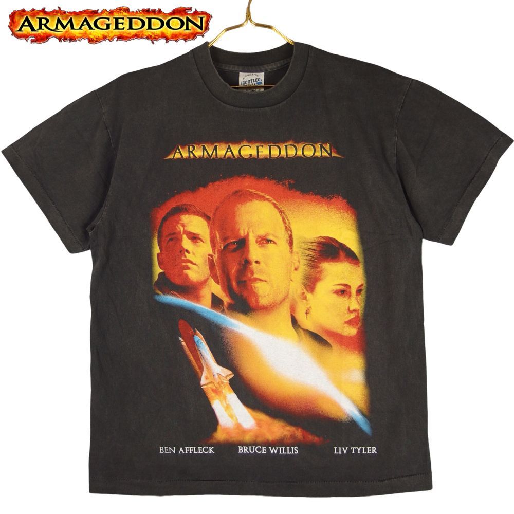 199 アルマゲドン Tシャツ 半袖 映画T ブラック Lサイズ 美品 1998年
