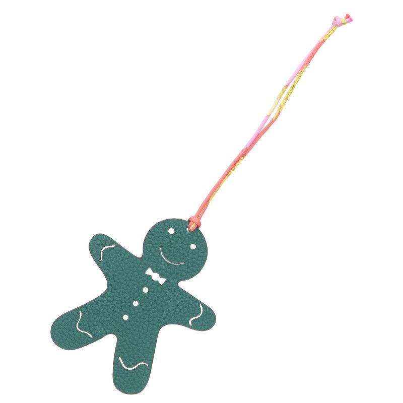 プティアッシュ ptith エルメス ジンジャーブレッド チャーム 茶＆緑 新品 新品 HERMES エルメス プティアッシュ ジンジャーブレッドマン