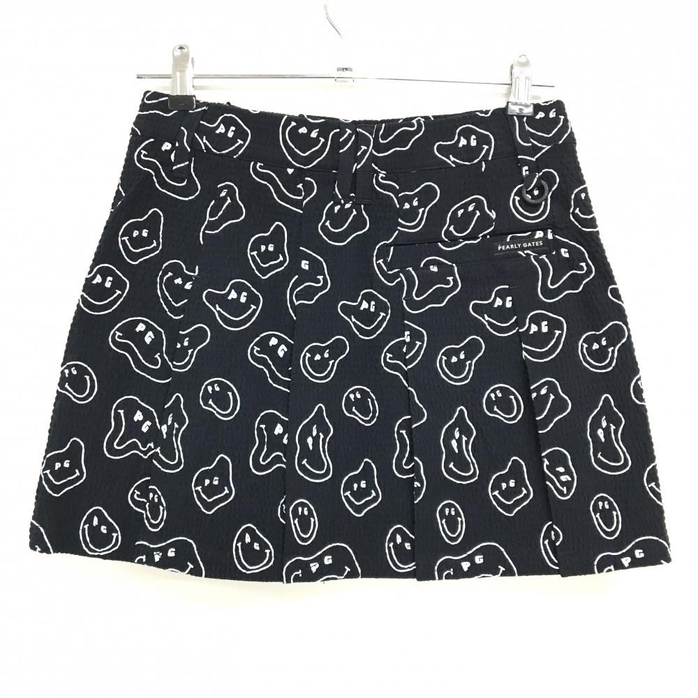 パーリーゲイツ スカート ネイビー×白 TOKE NIKO サッカー生地 レディース 0 S ゴルフウェア PEARLY GATES