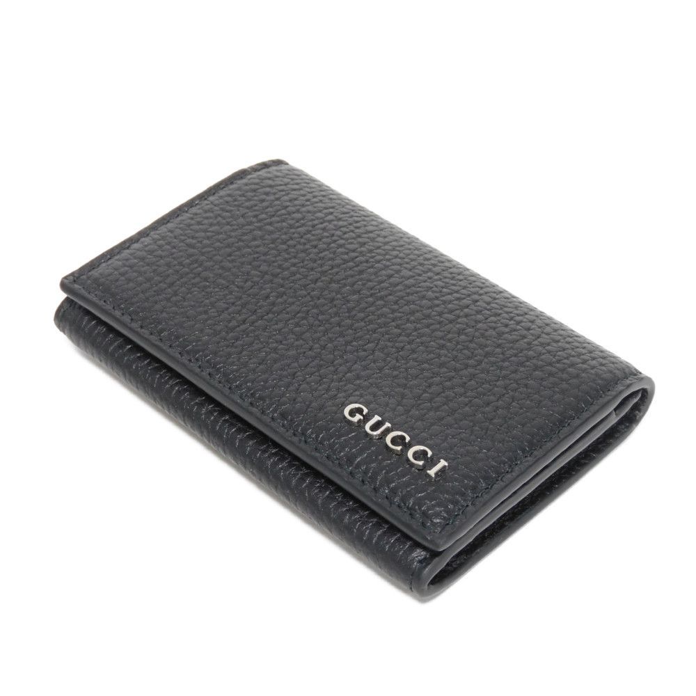 GUCCI グッチ ロゴ フラップ カードホルダー 現行 カーフ パスケース  