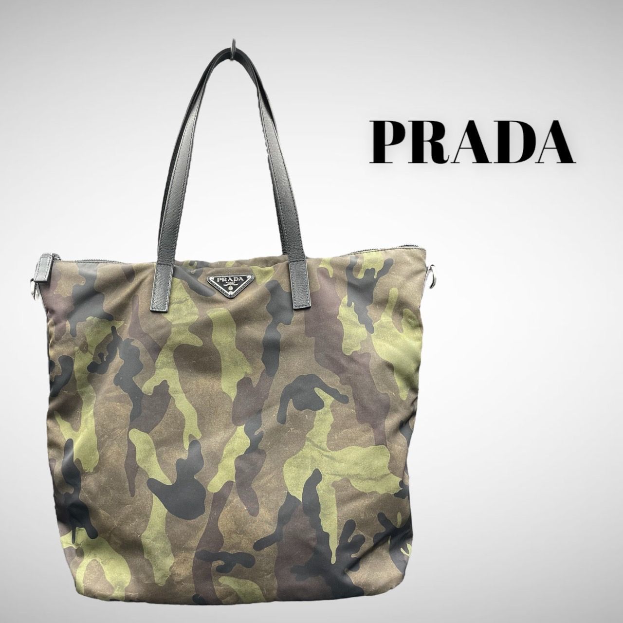 プラダ PRADA VA0883 トートバッグ カモフラージュ柄-