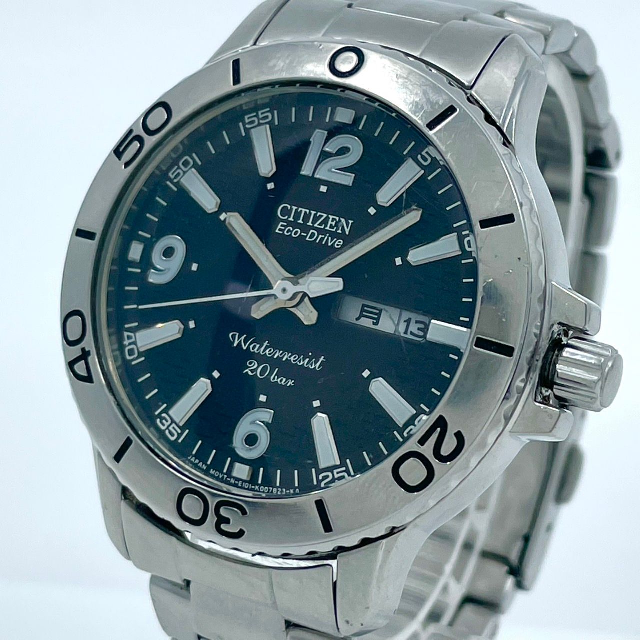 稼働 CITIZEN XC 腕時計 電波ソーラー メンズ ラウンド デイト 30 ◇稼働 CITIZEN XC Eco-Drive 腕時計 電波ソーラー メンズx