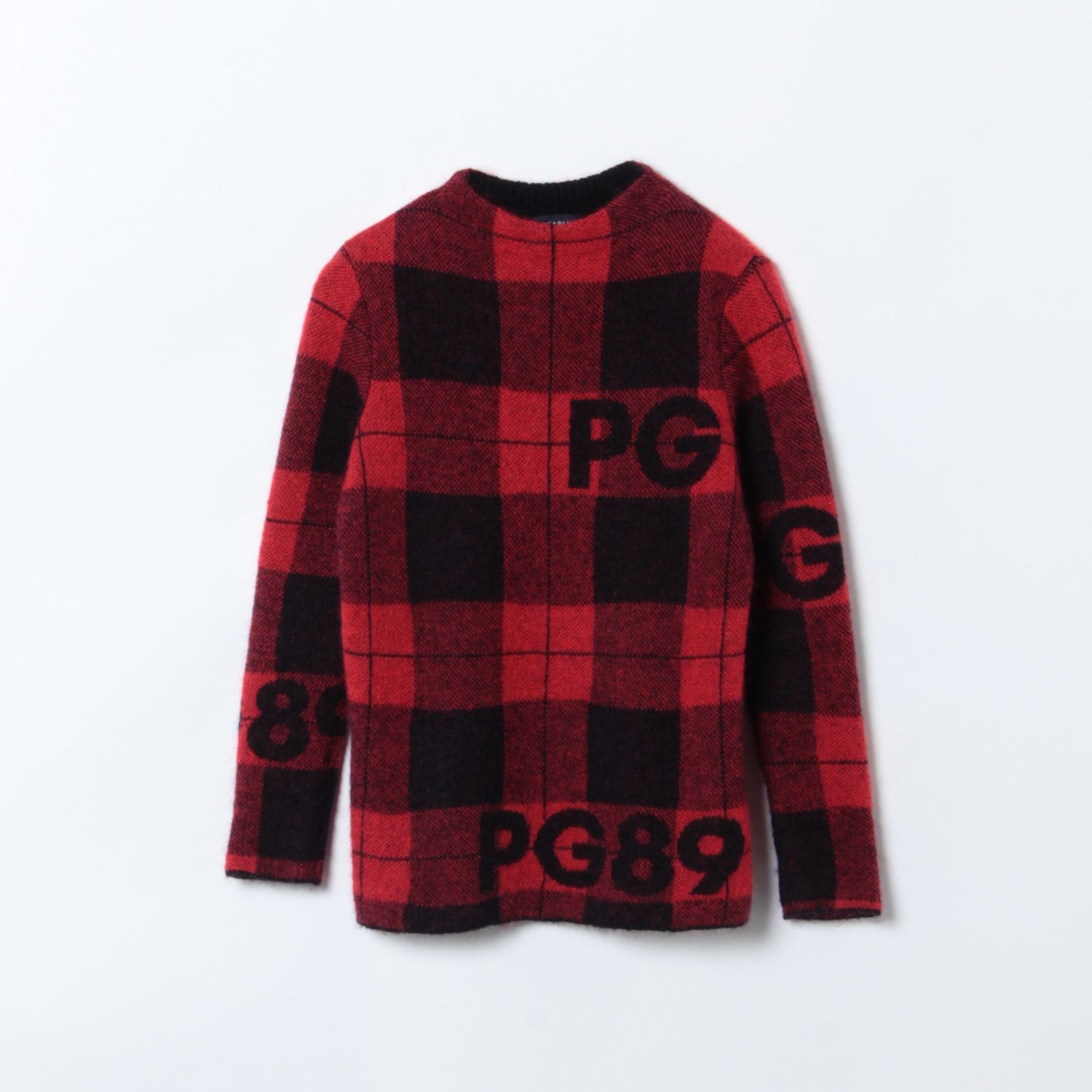 【認定リユース品】モヘア モックネックニット プルオーバー ＜ゼブラ/チェック柄＞