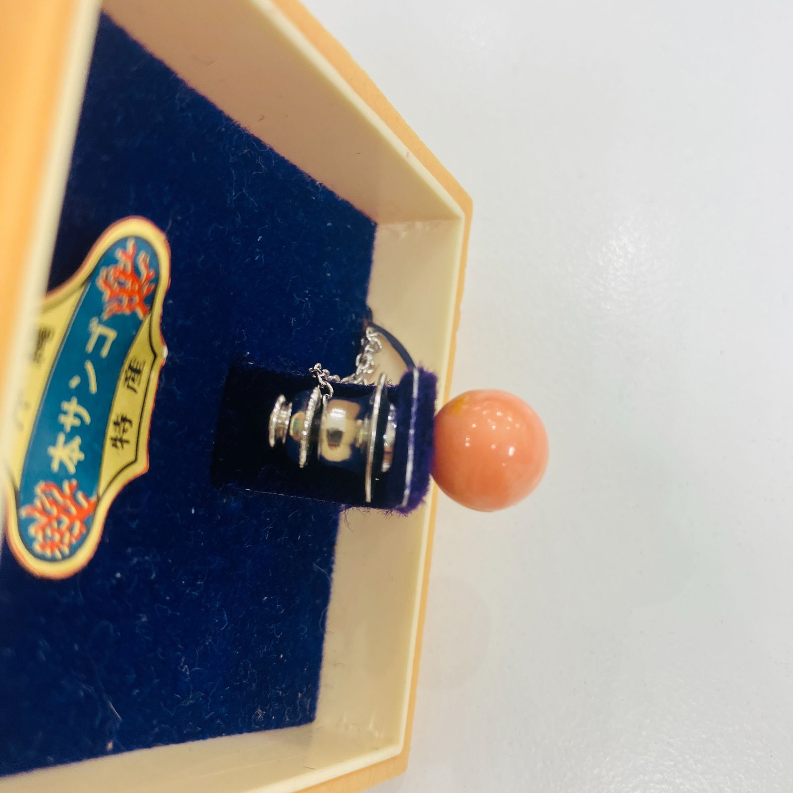 阪急　ネクタイピン　珊瑚付き A【本サンゴ】沖縄 特産 本珊瑚 ネクタイピン タイピン