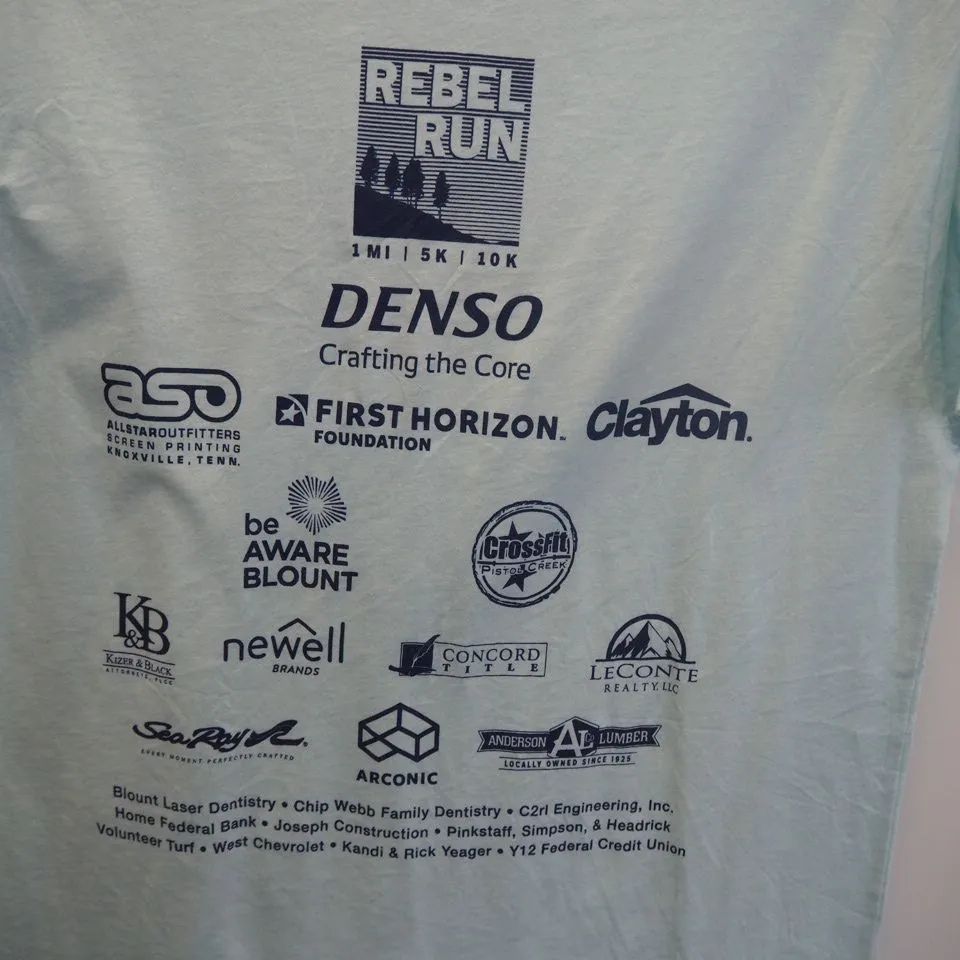 (アメリカ古着) REBEL RUN 薄水色Tシャツ