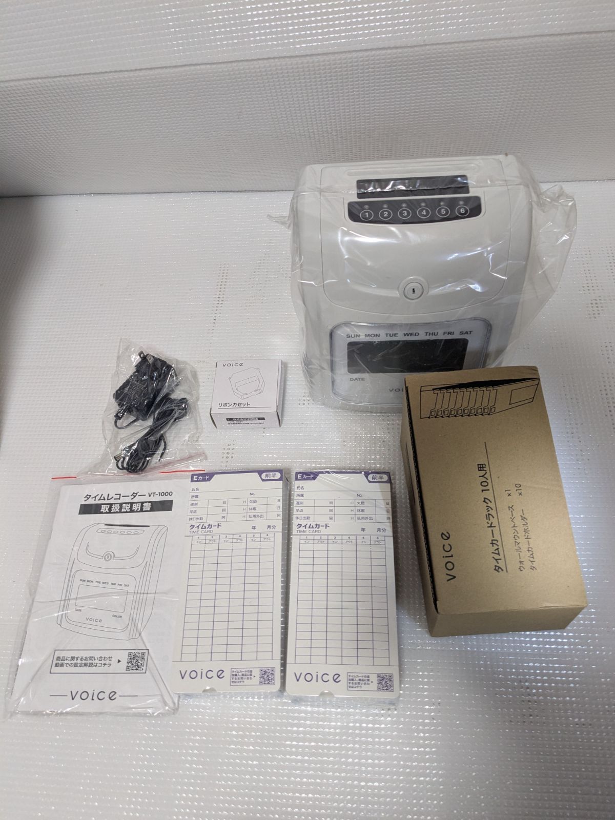 VOICE ヴォイス　ボイス　タイムレコーダーVT-1000 カードラックセット Amazon.co.jp: VOICE(ヴォイス) タイムレコーダー VT-1000用