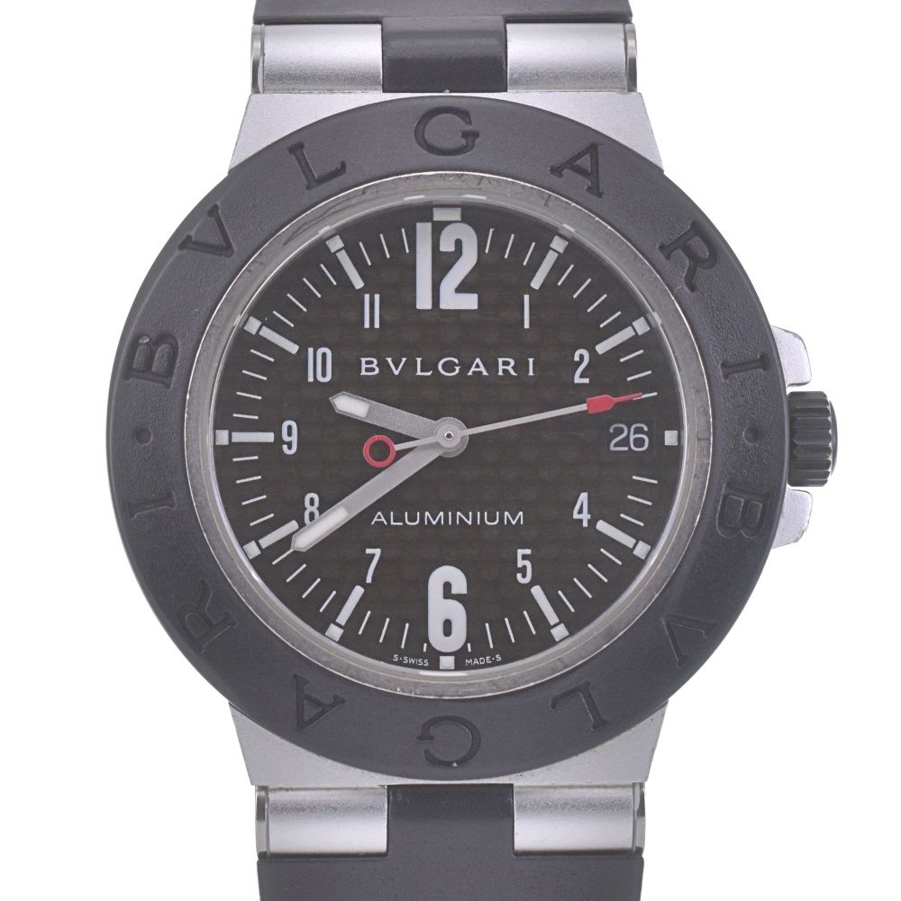 BVLGARI AL38TA Aluminum Date AT Men 890696 | eBay