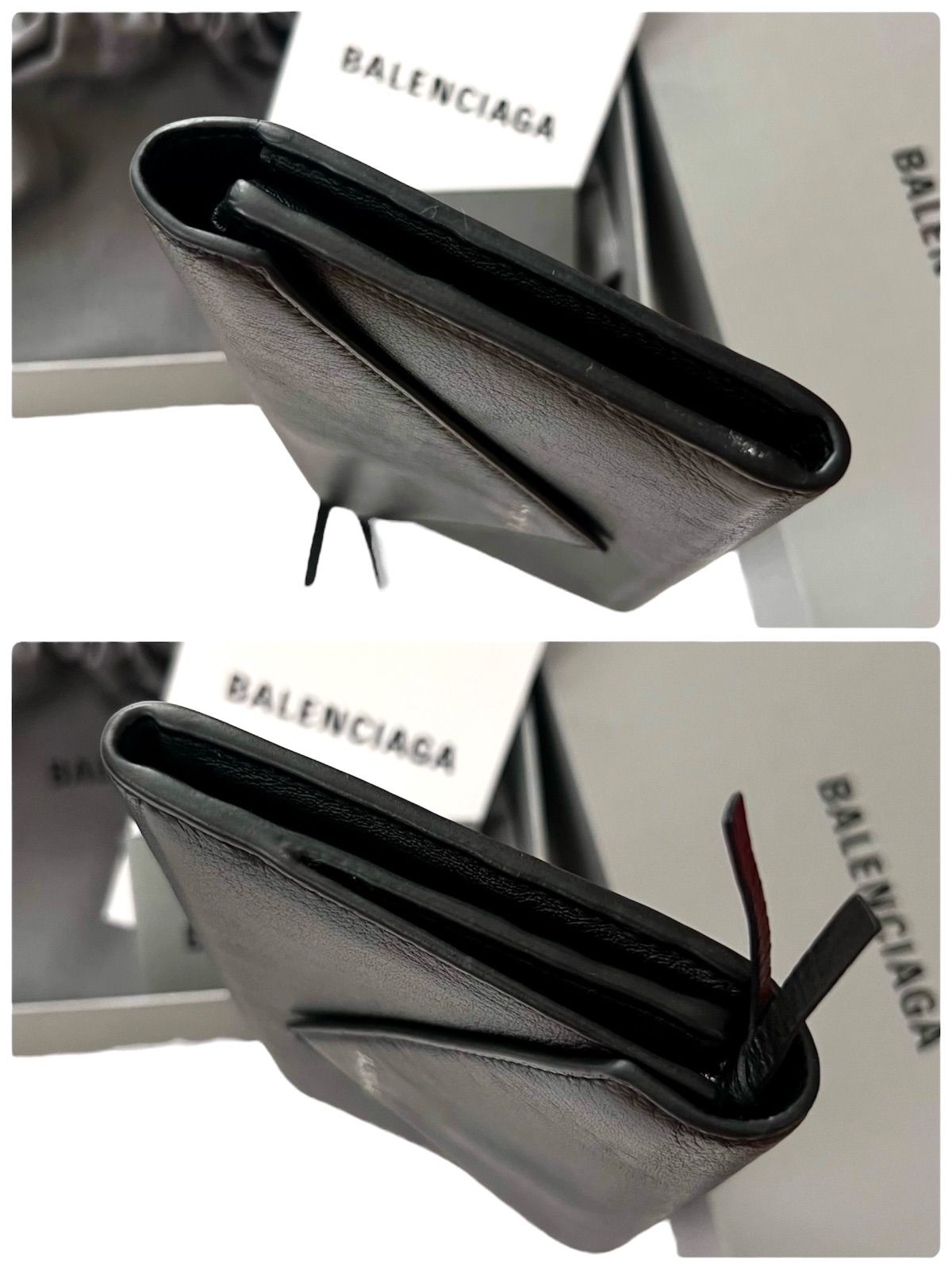 【極美品】バレンシアガ 長財布 ペーパー コンチネンタル レザー 黒 美品✨ BALENCIAGA財布 バレンシアガ長財布 ペーパー