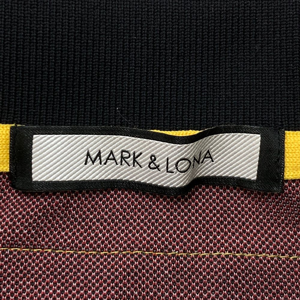 サイズ：48 MARK&amp;LONA マークアンドロナ  半袖ポロシャツ  レッド系 [240101477054] ゴルフウェア メンズ ストスト サイズ：48 MARK&LONA マークアンドロナ 半袖ポロシャツ レッド