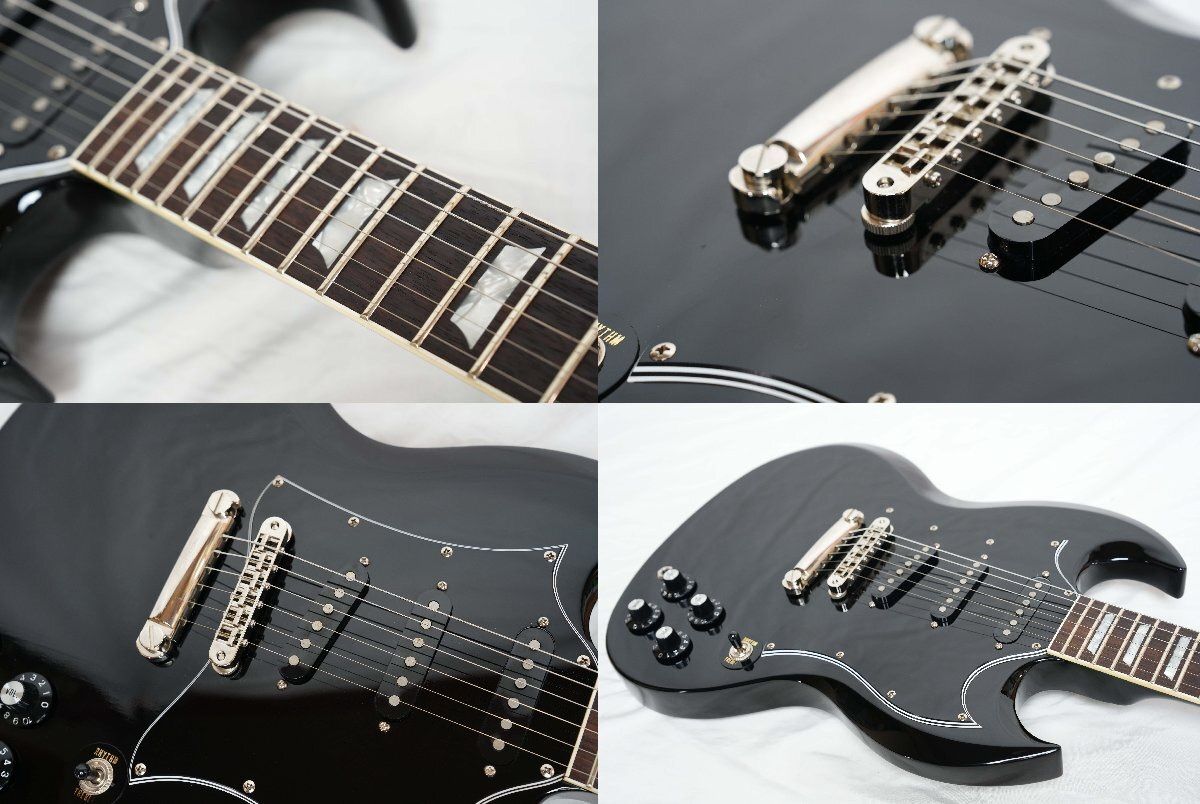 レア　ブラック　バッカス ＳＧ　ハムバッッキング３ピックアップ仕様　アーム付 レア ブラック バッカス SG ハムバッッキング3ピックアップ