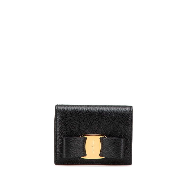 サルヴァトーレフェラガモ ヴァラ リボン 22D515 ブラック レザー レディース Salvatore Ferragamo 1-0206222