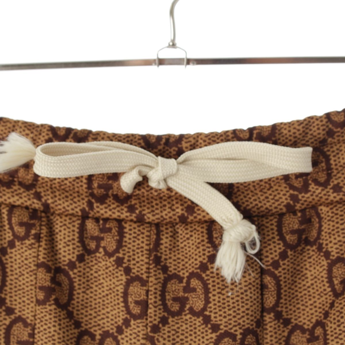 グッチ コットン GGテクニカル ジャージ プリーツ ロング スカート  