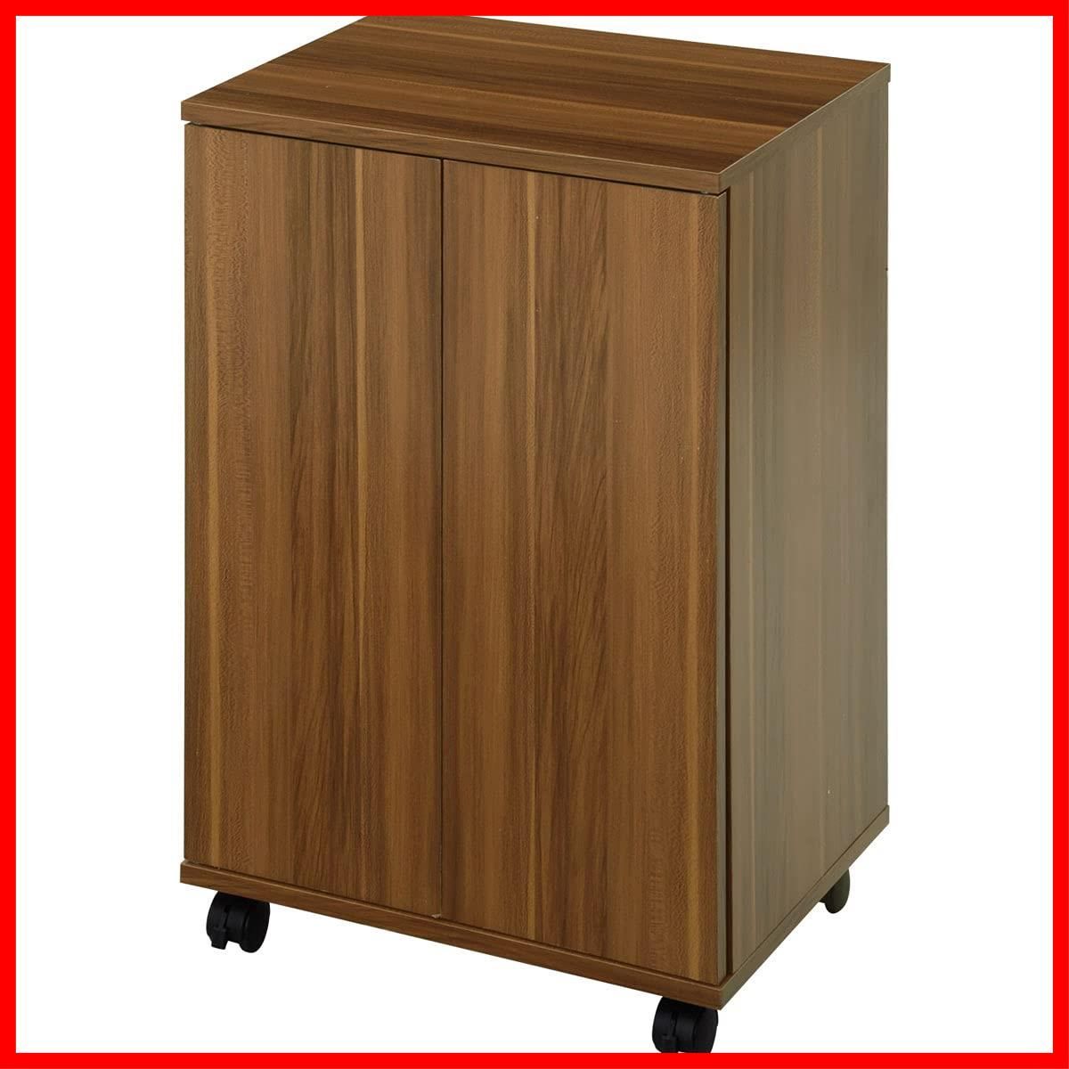 【在庫セール】ぼん家具 シューズボックス 下駄箱 幅46.1cm×奥行34.1cm×高さ63cm 5段 可動棚 玄関収納 靴箱 ウォールナット