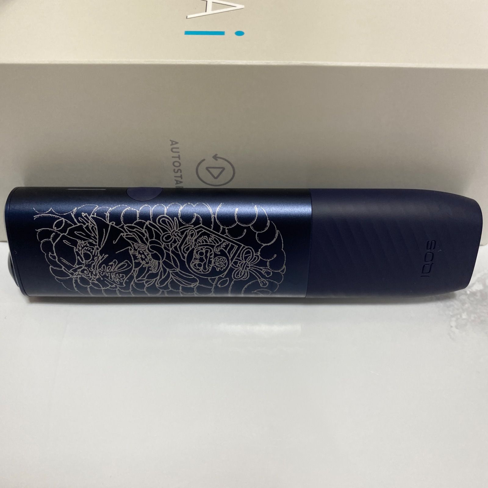 ダルマ デザイン レーザー加工 iQOS ILUMA i ONE アイコス イルマ i ワン ミッドナイトブラック 黒 達磨 龍 竜 和柄 和彫り  新型 新品 未使用 送料無料 オリジナル カスタム 入れ墨 入墨 刺青 タトゥー お洒落 おしゃれ オシャレ -