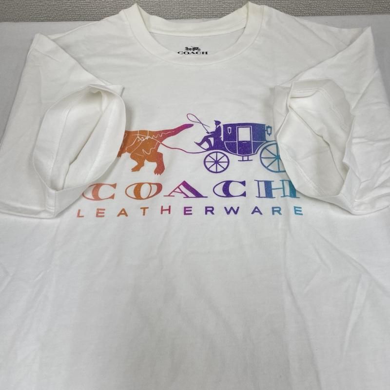 COACH 馬車プリント Tシャツ COACH コーチ Tシャツ 半袖 半袖 Tシャツ 馬車 ロゴ プリント