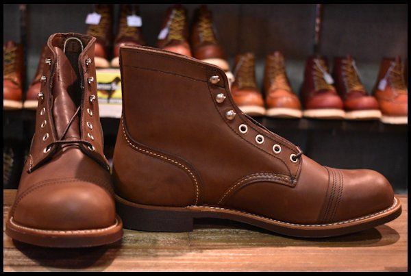 【9.5D 箱付 未使用 21年】レッドウィング 8111 アイアンレンジャー アンバー ハーネス キャップトゥ ブラウン ブーツ redwing HOPESMORE【ED175】