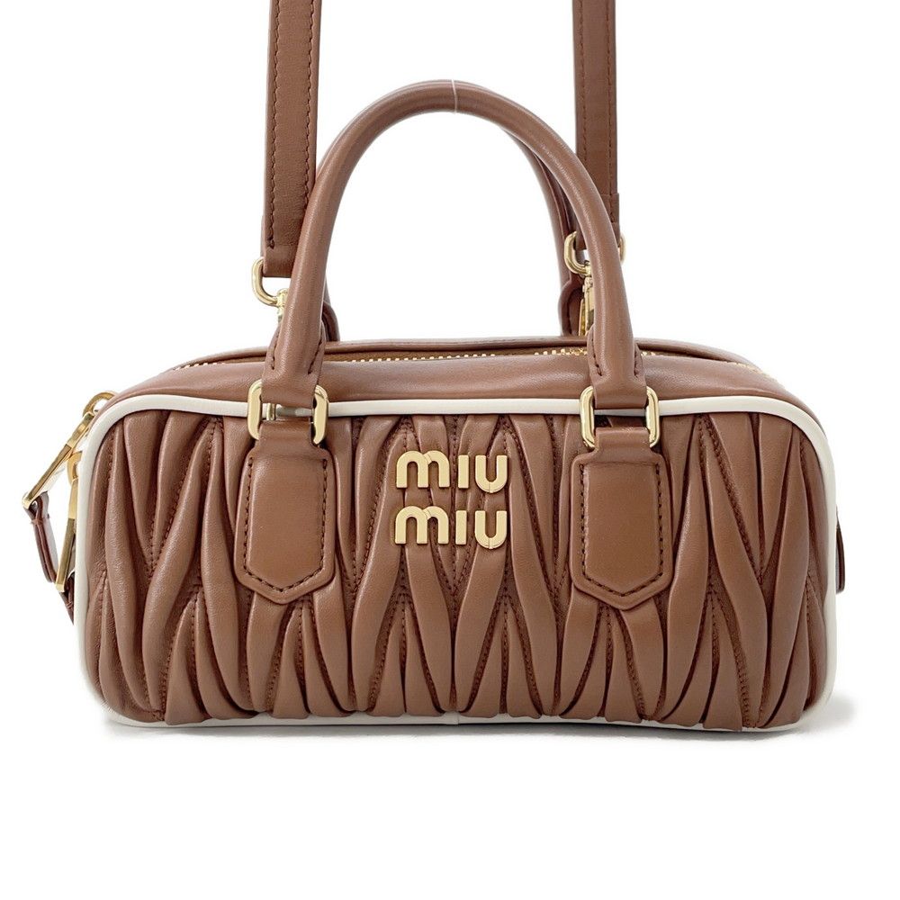 ミュウミュウ ハンドバッグ アルカディ レギュラー レザー 5BB142 Miu Miu 2wayショルダー