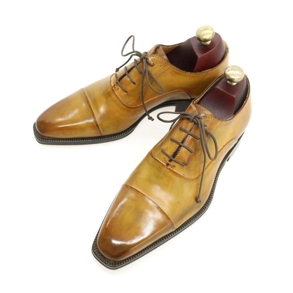 ♥ ステファノブランキーニ Stefano Branchini ストレートチップ ドレスシューズ ライトブラウン サイズ6 メンズ