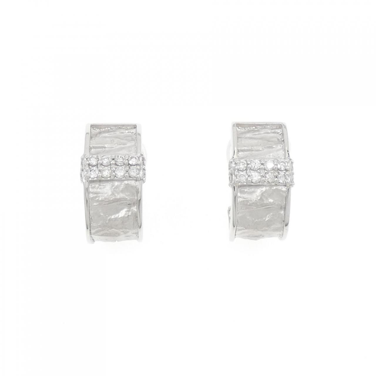 K18WG ダイヤモンド ピアス/イヤリング 0.30CT K18WG/K18PG  