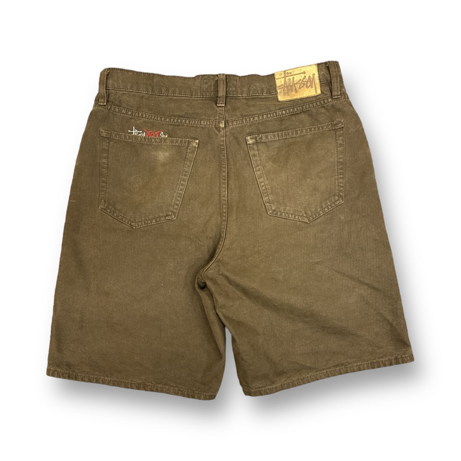 国内正規 STUSSY 24SS BIG OL' SHORT WASHED CANVAS デニム ショーツ ハーフパンツ ステューシー 112277  ブラウン 32 73784A3 - メルカリ