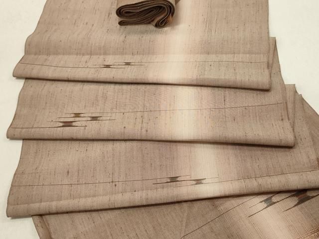 平和屋着物▽上質な紬 単衣 竹間道 正絹 逸品 DAAV9856sf 平和