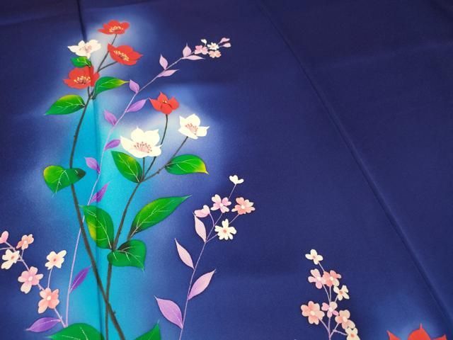 【訪問着】 流水草花文・暈し染め・正絹❣️ 逸品✨No.1334 訪問着】 流水草花文・暈し染め・正絹❣️ 逸品✨No.1334 訪問着・