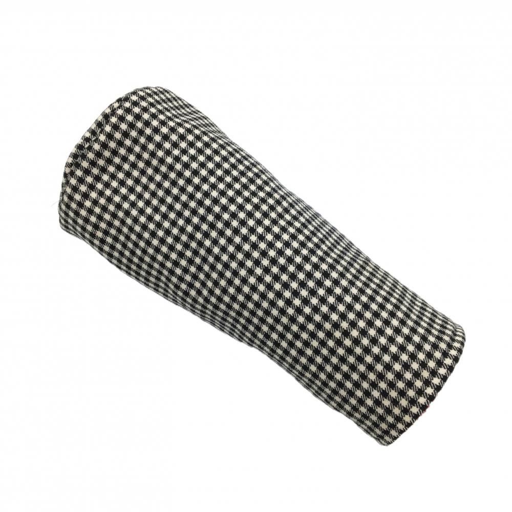 シェイマスゴルフ ヘッドカバー 白×黒 チェック DR ドライバー 裏起毛