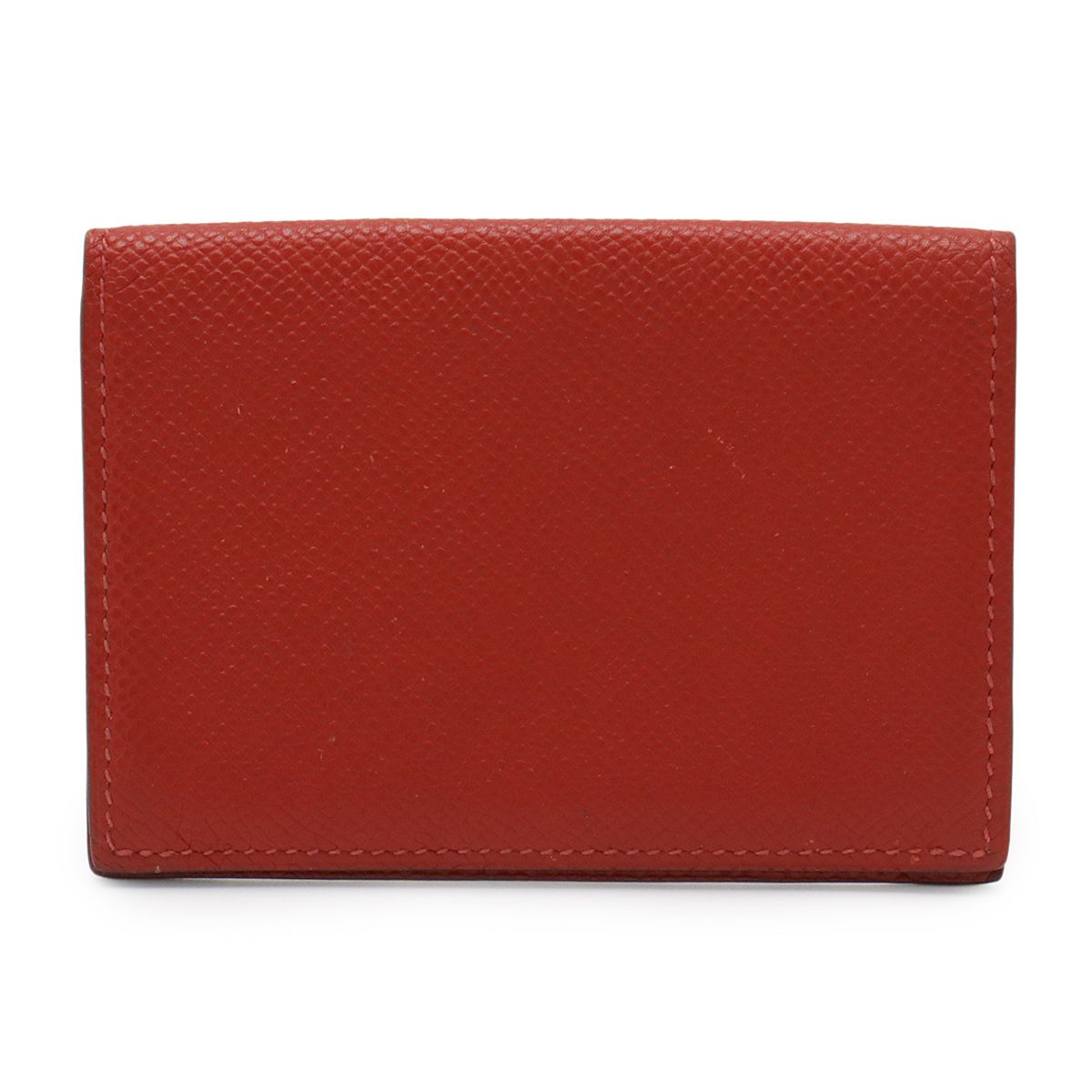 HERMES エルメス カードケース 名刺入れ パスケース ヴォーエプソン レザー レッド 赤 □P刻印