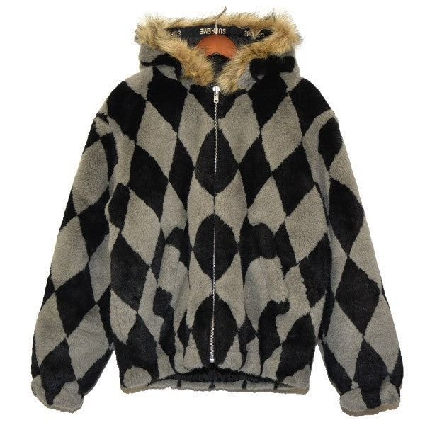 値下げ10/16】 Supreme シュプリーム 2018AW Diamond Faux Fur Jacket 