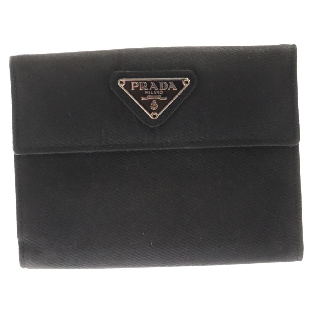 PRADA (プラダ) トライアングルロゴ ウォレット 財布 ブラック