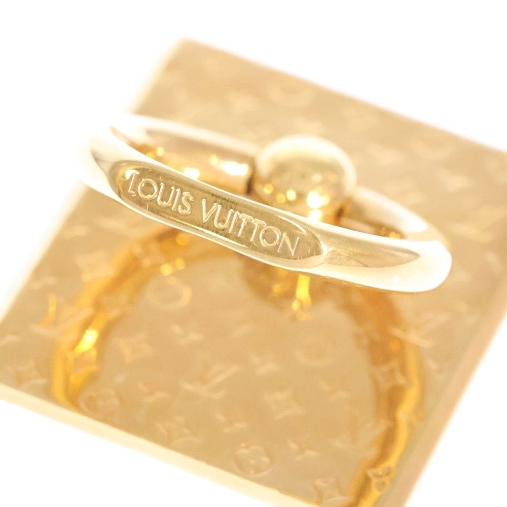 誇り LOUIS VUITTON ルイヴィトン モノグラム サポートテレフォン ナノグラム スマホリング ゴールド M64868 送料無料＆最短翌日配送！