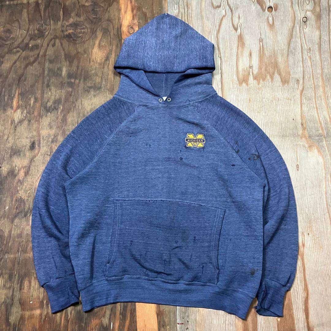 Healthknit ヘルスニット USA製 ミシガン大学 ナス紺 プル
