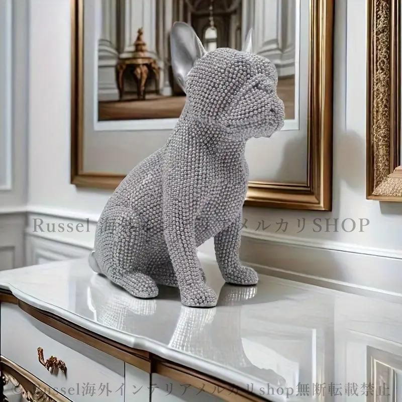 ブルドッグ 置物 飾り ゴールドビーズ 【公式通販】