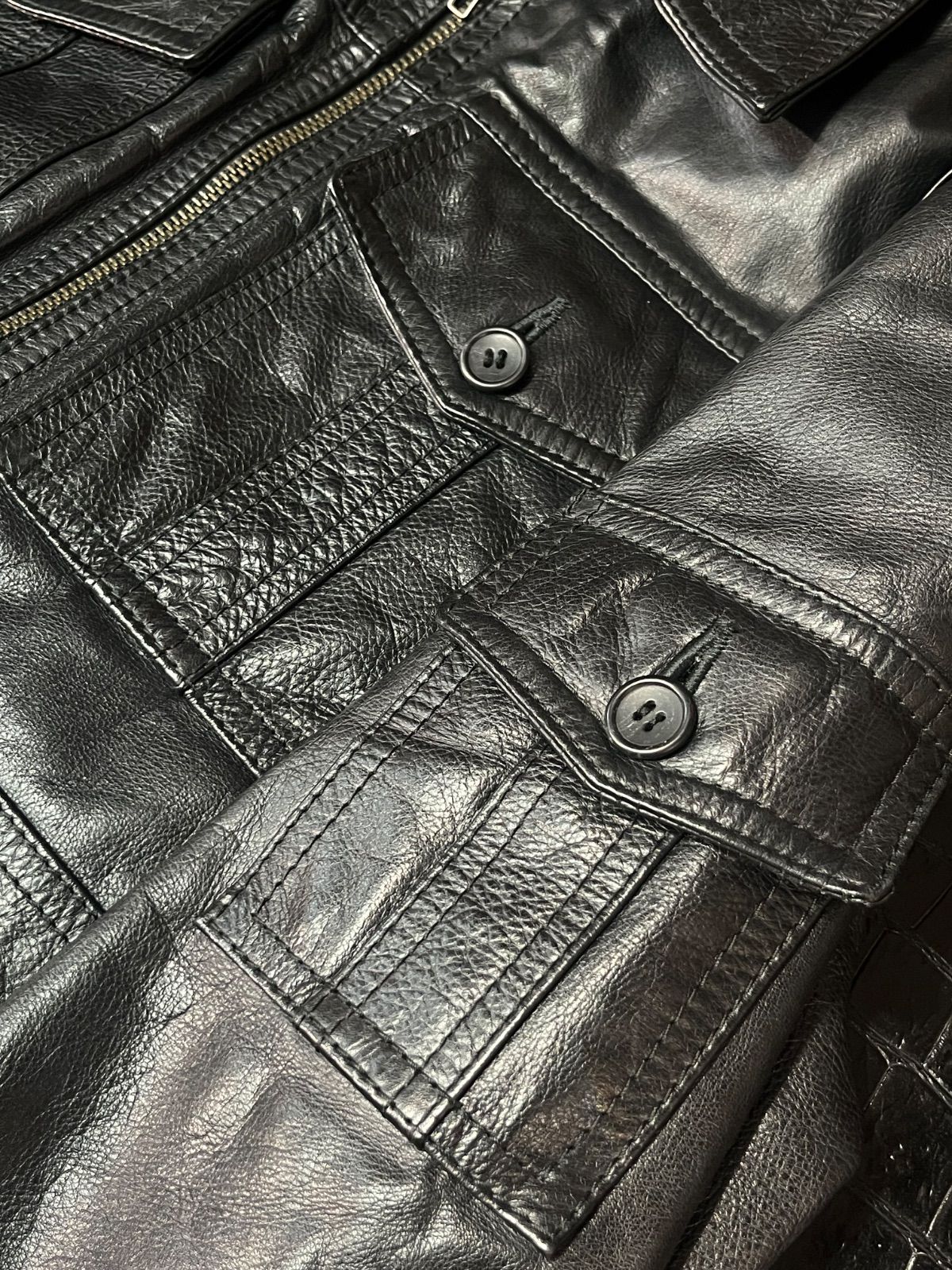 美品 46 Veronique Branquinho ヴェロニクブランキーノ レザー