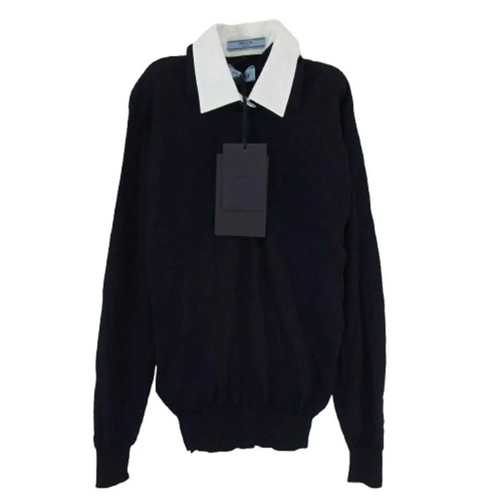 美品 PRADA ボーダー半袖ポロシャツ レッド サイズL*ED203 美品 PRADA ボーダー半袖ポロシャツ レッド サイズL*ED203