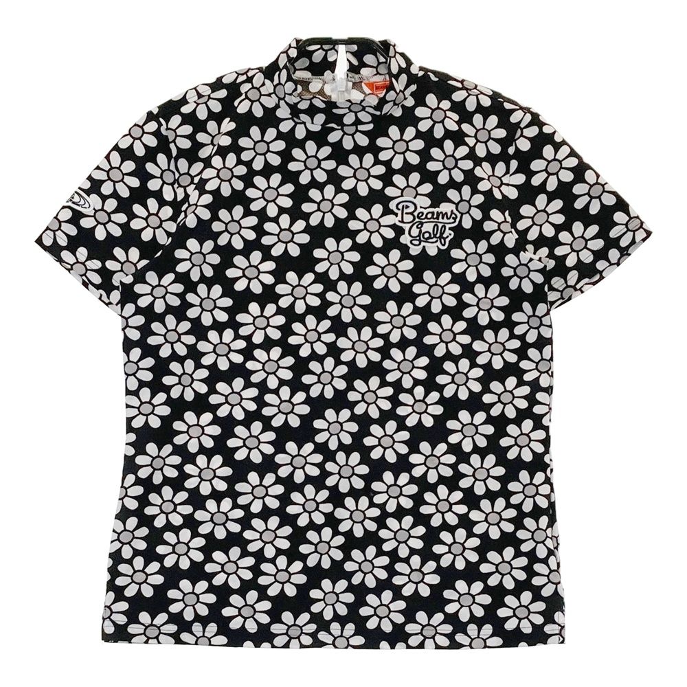 サイズ：L BEAMS GOLF ビームスゴルフ  ハイネック 半袖Tシャツ ペイズリー柄 ネイビー系 [240101377338] ゴルフウェア メンズ ストスト サイズ：M BEAMS GOLF ビームスゴルフ ハイネック 半袖Tシャツ