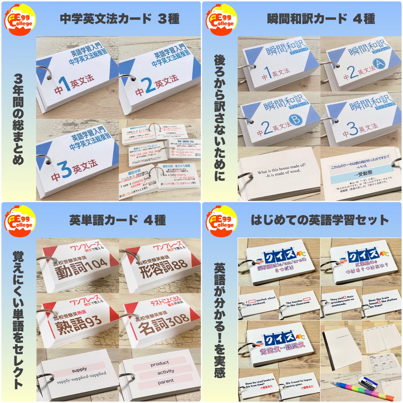 中3英語学習セット 中3英文法＋瞬間和訳カード 高校受験 高校入試