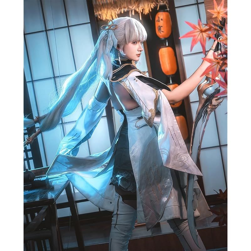 鳴潮 今汐 コスプレ ウィッグ フルセット 今汐コスプレ Amazon.co.jp: 鳴潮 今汐 コンシ コスプレ 衣装 セット ウィッグ追加可