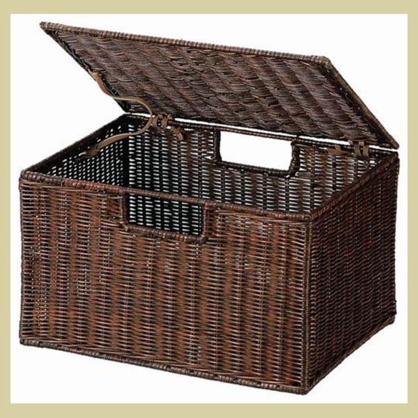 茶道具 2段式 漆器 菓子器・喰籠 竹編細工 蓋付き籠 円形 5点セット