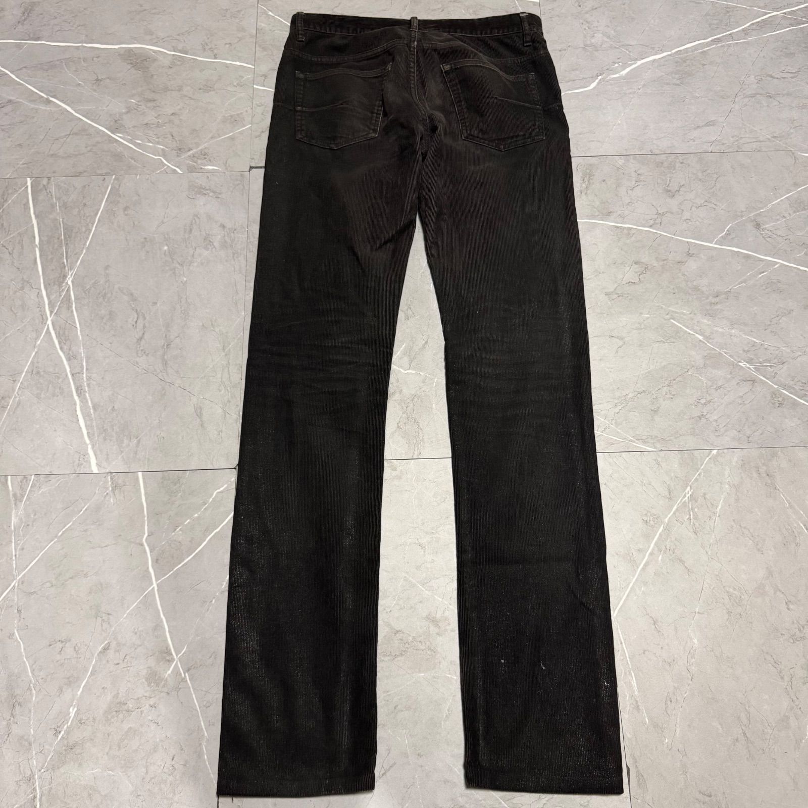 Dior HOMME ディオールオム コーティング コーデュロイパンツ ブラック