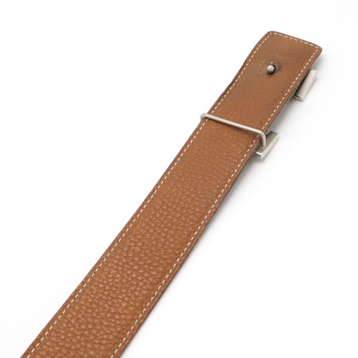 HERMES エルメス Hベルト リバーシブル レザー ブラック 黒 ブラウン  