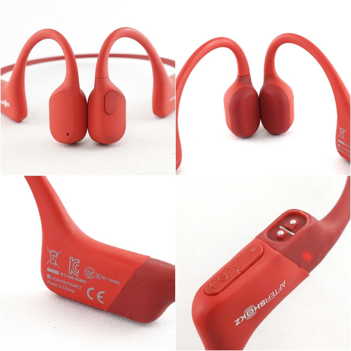 AFTERSHOKZ 強けれ AEROPEX RED AS800 骨伝導イヤフォン