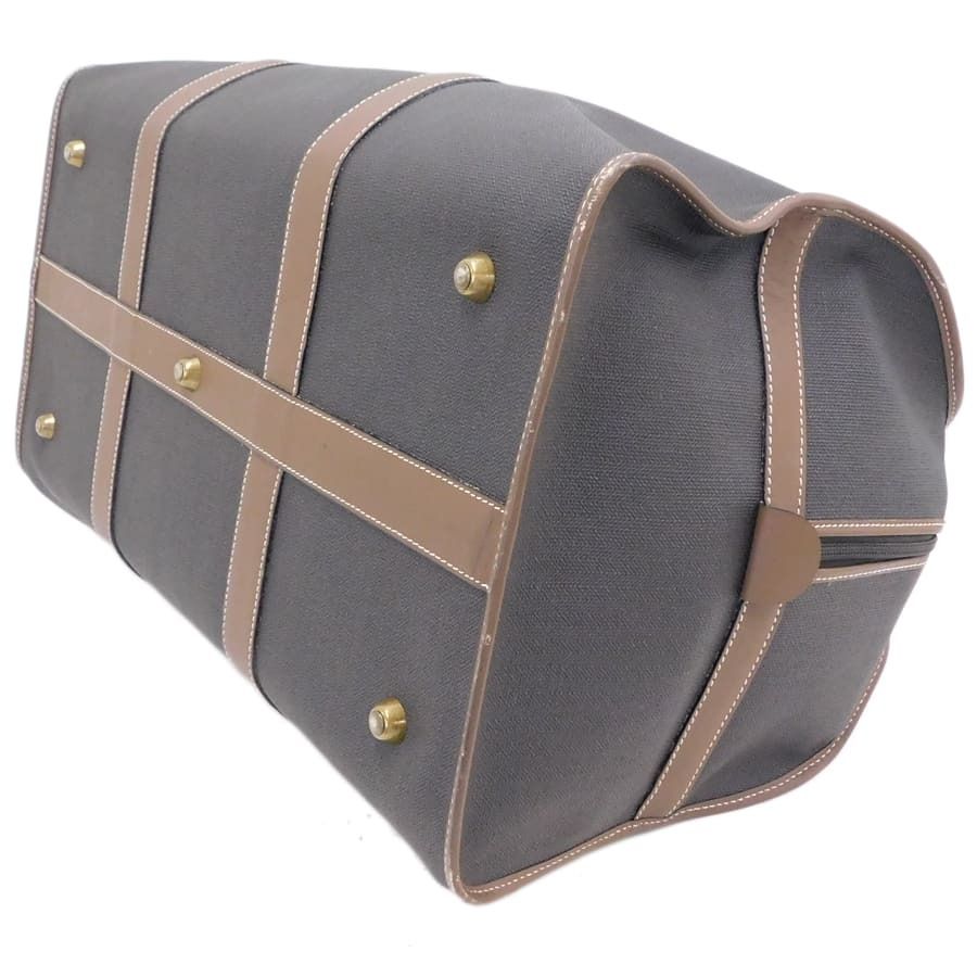 ダンヒル dunhill ボストンバッグ PVC×レザー ダークグレー 茶 ブラウン ■管理番号L22202YER-180905-10-3 ダンヒル ボストンバッグ ダンヒル Dunhill バッグ ボストンバッグ