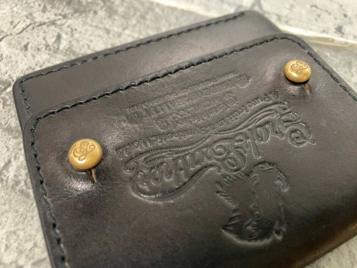 GROK LEATHER グロックレザー 二つ折り財布 小銭入れなし レザー