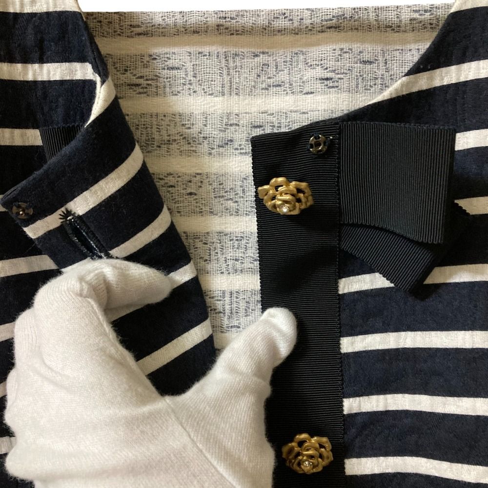 美品】M'S GRACY ロングコート 赤 ノーカラー 38 ボタン M'S GRACYの